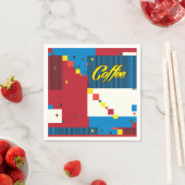 "Coffee Cup" Pop Art Trendy Stylish Illustration Serviette (Beispiel)
