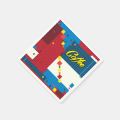 "Coffee Cup" Pop Art Trendy Stylish Illustration Serviette (Ecke)