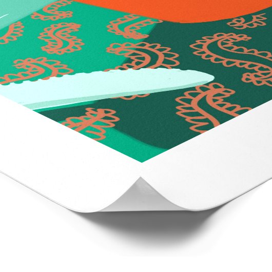 Coffee Cup retro print Poster (Ecke)