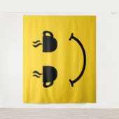 Coffee Cup Smile Wandteppich (Vorderseite)