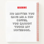 Coffee Cup Spiral Notebook Notizblock (Rückseite)