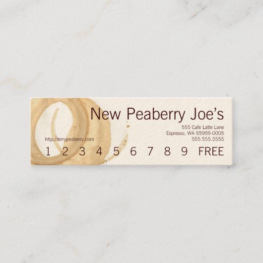 Coffee Cup Stack Loyalty Punch Card Treuekarte (Vorderseite)