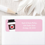 Coffee Cup Valentines Party-Adressetikett (Insitu)