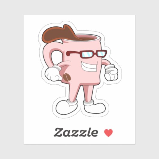 Coffee cup with Coffee Aufkleber (Blatt)