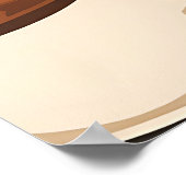 Coffee Cups Beans Morning Pattern Poster (Ecke)