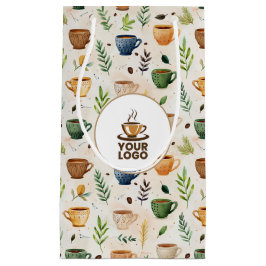 Coffee Cups Boho Muster Logo Kleine Geschenktüte