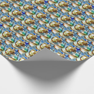 Coffee Cups Collage Watercolor Muster Geschenkpapier