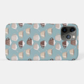 Coffee Cups Cream Caffeine Lover Pastel Blue Brown Case-Mate iPhone Hülle (Rückseite (Horizontal))