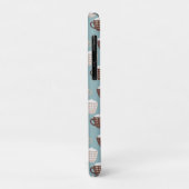 Coffee Cups Cream Caffeine Lover Pastel Blue Brown Case-Mate iPhone Hülle (Hinten/Links)