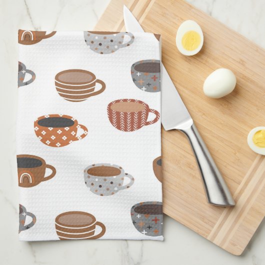 Coffee Cups   Geschirrtuch (Viertel Falte)