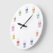 Coffee Cups in Full Colors  Große Wanduhr (Winkel)