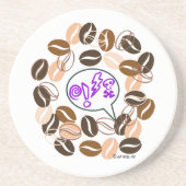 COFFEE & CUSSIN' von Jeff Willis Art Getränkeuntersetzer (Vorne)