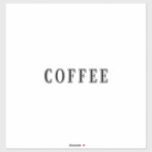 Coffee Custom Text Einfaches Party Event Cool Aufkleber (Blatt)
