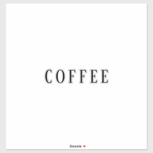 Coffee Custom Text Einfaches Party Event Cool Aufkleber (Blatt)