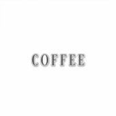 Coffee Custom Text Einfaches Party Event Cool Aufkleber (Vorderseite)