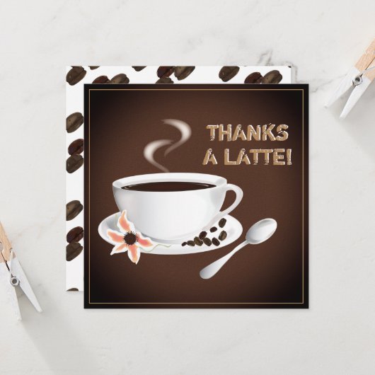 Coffee | Dankeschön Karte (Vorderseite/Rückseite Beispiel)