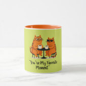 Coffee Date Cat Couple Mug Tasse (Zentrum)