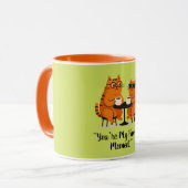 Coffee Date Cat Couple Mug Tasse (Vorderseite Links)