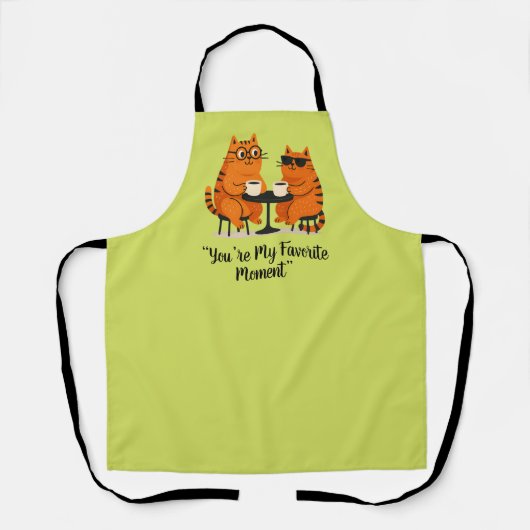 Coffee Date Cat Couple Schürze (Vorderseite)
