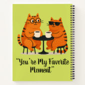 Coffee Date Cat Couple Spiral Notebook Notizblock (Rückseite)