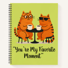Coffee Date Cat Couple Spiral Notebook Notizblock