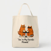 Coffee Date Cat Couple Tote Bag Tragetasche (Vorne)