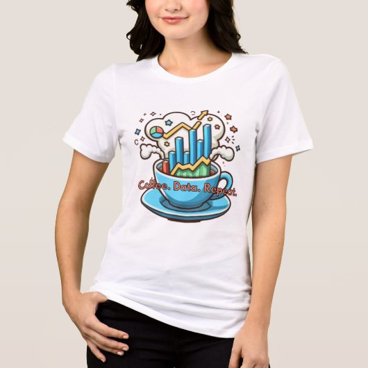 Coffee. Daten. Wieder von vorne. Tri-Blend Shirt (Vorderseite)