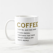 Coffee Definition – Funny Dictionary-Style Kaffeetasse (Links)
