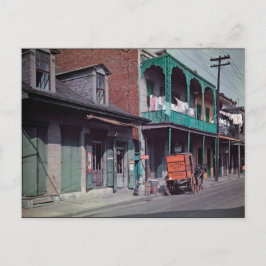 Coffee Delivery Cart des alten französischen Viert Postkarte