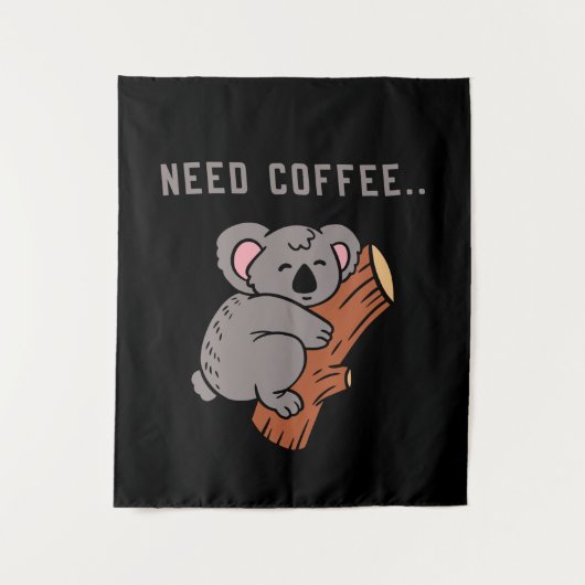 Coffee Design Funny Wandteppich (Vorderseite)