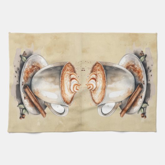 Coffee Dessert Küche Art Geschirrtuch (Horizontal)