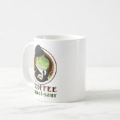 Coffee Dinosaur Connoi-Saur Funny Coffee Drink Kaffeetasse (Vorderseite Links)