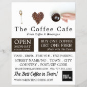 Coffee Display, Barista, Café, Coffeehouse Advert Flyer (Vorne)