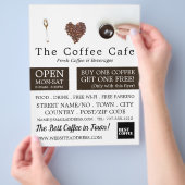 Coffee Display, Barista, Café, Coffeehouse Advert Flyer (Hand)