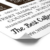 Coffee Display, Barista, Café, Coffeehouse Advert Poster (Ecke)