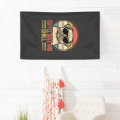 Coffee Dogs und Chill Retro Pug Banner (Insitu)