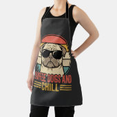 Coffee Dogs und Chill Retro Pug Schürze (InSitu)