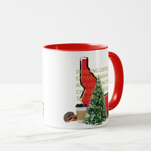 Coffee, Donuts and Christmas Music in Idaho Tasse (VorderseiteRechts)