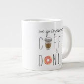 "Coffee & Donuts" Jumbo-Tasse (Vorderseite Rechts)