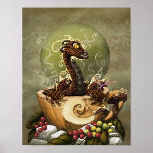 Coffee Dragon 11x14 (4x6 und höher) Poster (Vorne)
