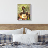 Coffee Dragon 8x10 Canvas Print Leinwanddruck (Insitu (Schlafzimmer))