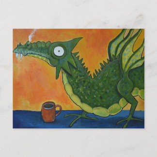 Coffee Dragon Postcard Postkarte