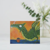 Coffee Dragon Postcard Postkarte (Stehend Vorderseite)
