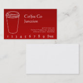 Coffee Drink Punch / Loyalty Card Gradient Red Treuekarte (Vorne/Hinten)