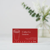 Coffee Drink Punch / Loyalty Card Gradient Red Treuekarte (Stehend Vorderseite)