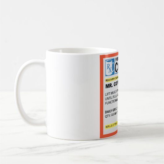 Coffee Drinker Prescription Tasse (Links)