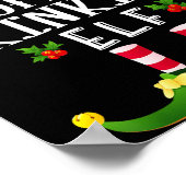 Coffee Drinking Christmas Elf Matching Pajama X-ma Poster (Ecke)