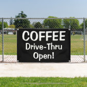 COFFEE Drive-Thru geöffnet! Banner (Insitu)