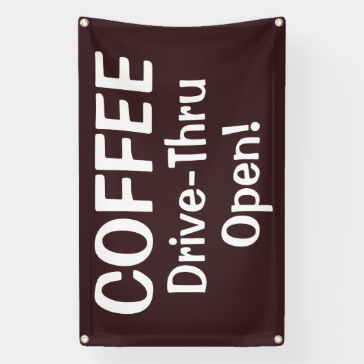 COFFEE Drive-Thru Open! Banner (Vertikal)