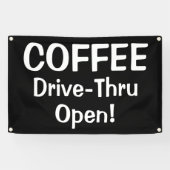 COFFEE Drive-Thru Open! Banner (Horizontal)